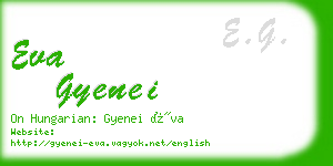 eva gyenei business card